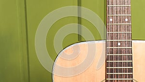 Musical background image of acoustic guitar