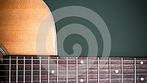 Musical background image of acoustic guitar