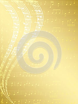 musical background with notes - flyer - vector