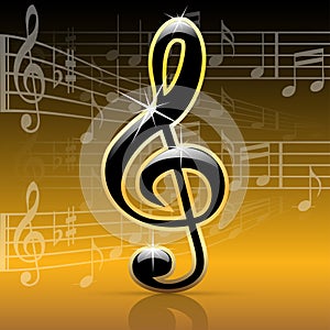 Musical clef background