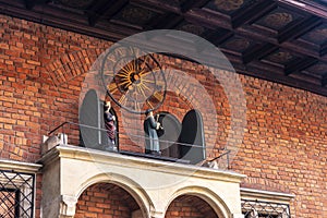 Musical clock of the Collegium Maius in Krakow, Poland