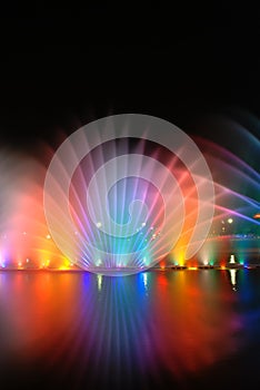 Musical colourful fountains