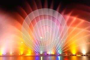 Musical colourful fountains