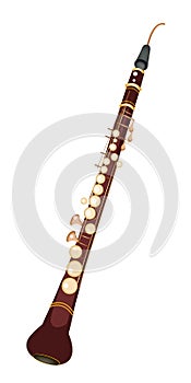 A Musical Cor Anglais Isolated on White Background photo