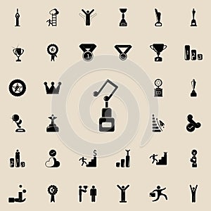 musical cup icon. Sucsess and awards icons universal set for web and mobile