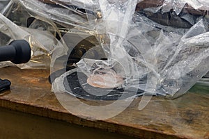 Musical equipment under rain