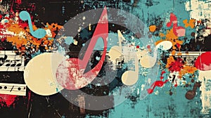 Musical Expression and Artistic Splash in Abstract Form