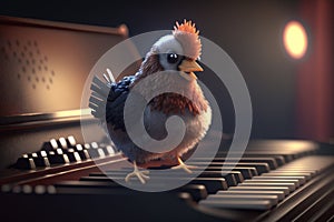 The Musical Hen: A Funny Chicken Playing the Piano