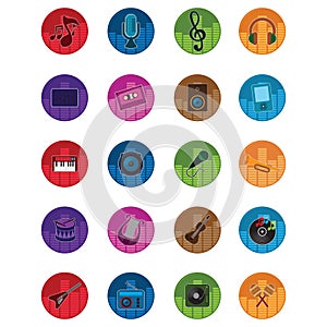 musical icons. Vector illustration decorative design