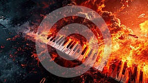 A musical inferno erupts as the teters notes build to an epic crescendo photo