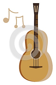 Musical instrument of bass guitar vector or color illustration photo