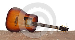Musical instrument - Broken classic acoustic guitar