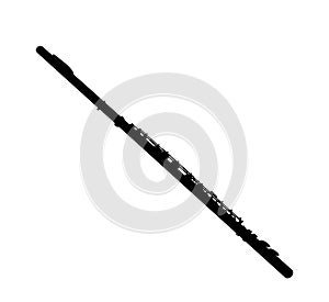 Musical instrument flute vector illustration