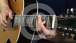 Musical instrument with guitarist hands