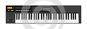 Musical instrument - MIDI keyboard isolated white background