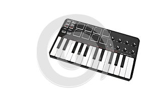 Musical instrument - MIDI keyboard white background