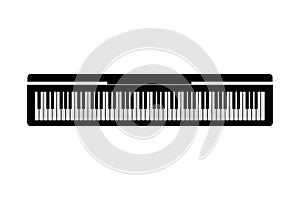 Musical instrument piano keyboard icon