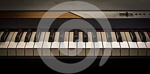 musical instrument, piano keys closeup