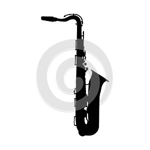 Musical Instrument Saxophone that Plays Jazz Music Direction. Vector Illustration.