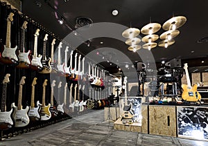 Musical instrument store photo