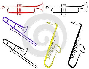 Musical Instruments - Abstract. (Vector)