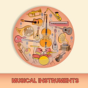 Musical instruments in a circle-02