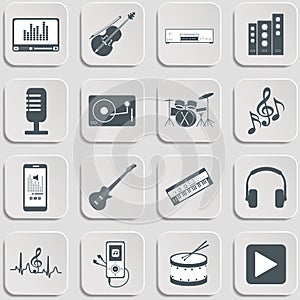 Musical instruments. Flat design