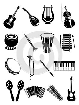 Musical instruments icons