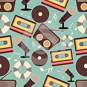 Musical instruments pattern.