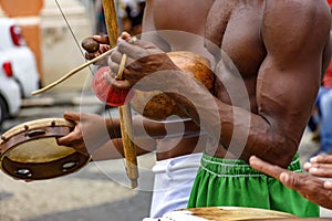 Musical instruments used during capoeira performance
