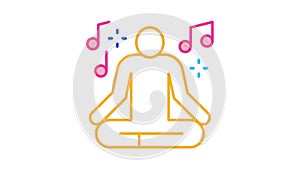 Musical Man Relaxation Icon Animation