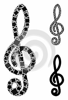 Musical notation Mosaic Icon of Joggly Parts