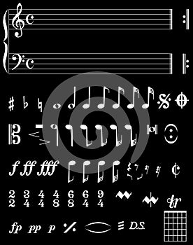 Musical Notation Negative