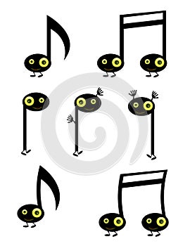 Musical note characters