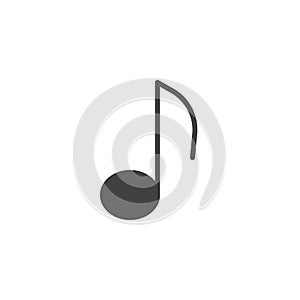 Musical note icon vector