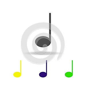 musical note multicolor icon. Element of web icons. Signs and symbols icon for websites, web design, mobile app on white backgrou