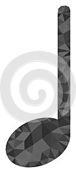 Musical Note Polygonal Icon