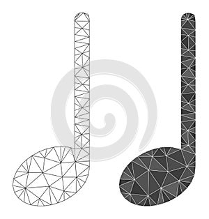 Musical Note Polygonal and Mesh Icon