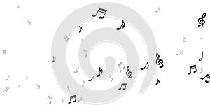 Musical note symbols vector design. Audio recording elements scatter.