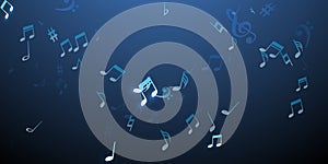 Musical note symbols vector illustration. Sound