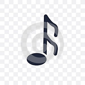 Musical Note transparent icon. Musical Note symbol design from M
