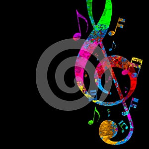 Musical notes on clef