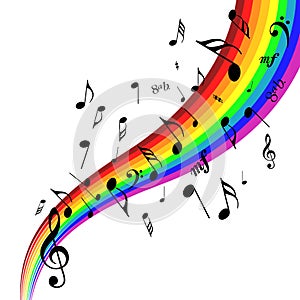 Musical notes design photo