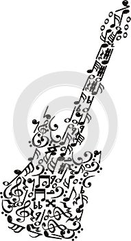 Musical notes guitar