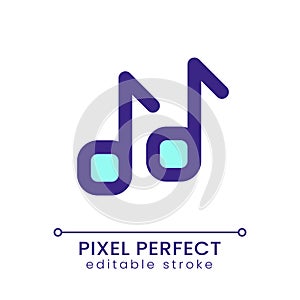 Musical notes pixel perfect RGB color ui icon