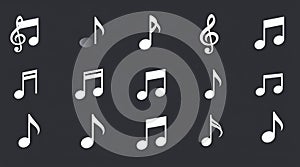 Musical Notes Seamless Pattern Background