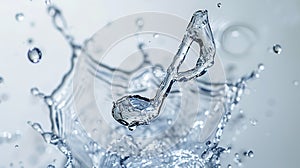 Musical notes. Splashes and drops of water. Melody concept. generative ai