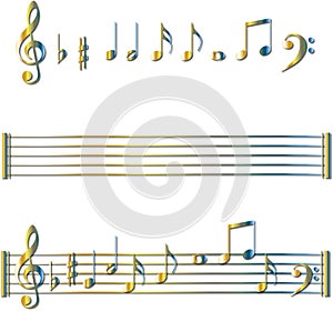 Musical Notes symbols set