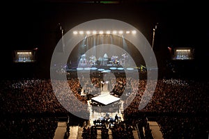 Musical performance concert. light show