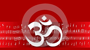 Musical Score whit Aum or Om